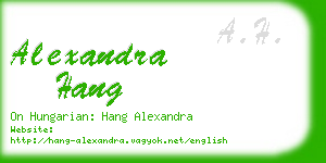 alexandra hang business card